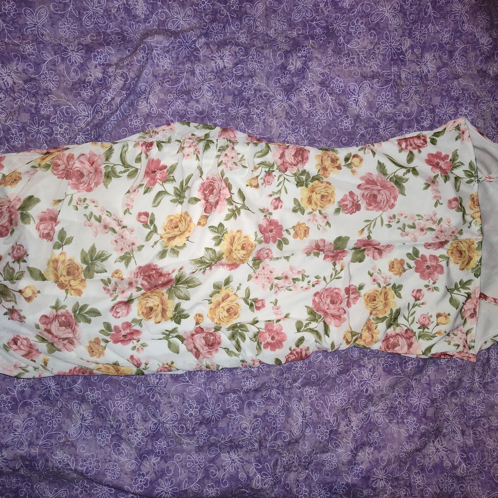 Fashion Nova Floral Dress with Purple Accents